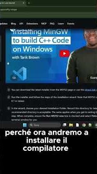 Scarica VS Code per C++ e CMake (Step 2 andiamo a scaricare il compilatore g++)