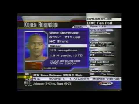 Seahawks Select WR Koren Robinson (2001 NFL Draft)