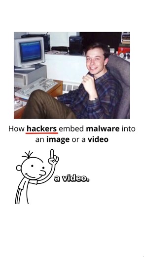 How hackers embed malware into an image or a video