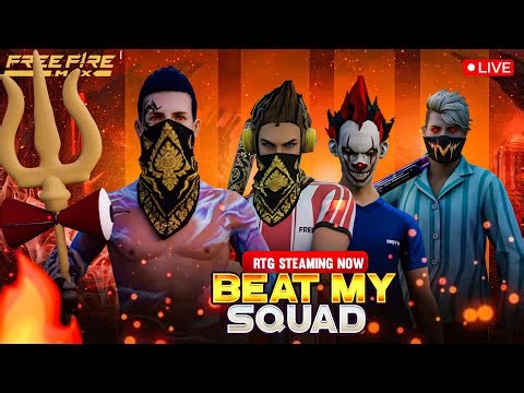 Free fire live - ff live - 4vs4 - team code - reaction live - war live - ff telugu - Live ff