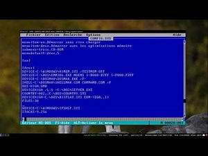 Menu de démarrage sous MS DOS | Ça tourne bien, explications