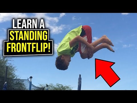 HOW TO DO A STANDING FRONT FLIP ON GROUND