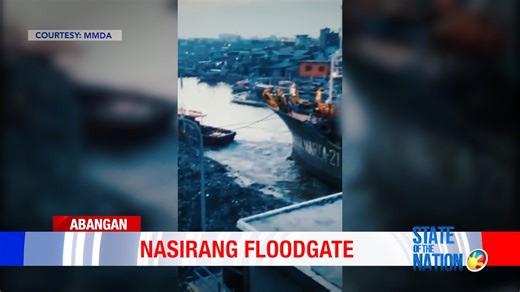 1.3K views | Floodgate sa Navotas, nawasak matapos sumadsad ang isang barge. Malawakang pagbaha sa Malabon at Navotas, pinangangambahan! Abangan sa State of the Nation, 11:05 ng gabi, pagkatapos ng My Guardian Alien. | State of the Nation - GMA News | Facebook