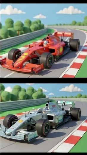 🔥 Epic Papercraft F1 Race! Ferrari vs Mercedes – Who Wins? 🏎️💨#papercraft #automobile