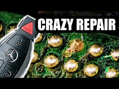 INSANE Mercedes Key Fob Repair – Hold On to Your Seats. Reballing chip with ripped pads.