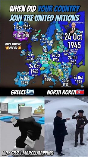 When Did Your Country Join The United Nations🌍 #mapping #map #shorts #popular #fyp