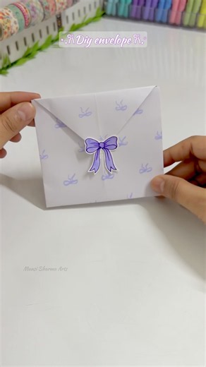 Easy & quick diy envelope 💌✨ #diyenvelope #easycraft #diy #artshorts #craftideas #aestheticdiy #art