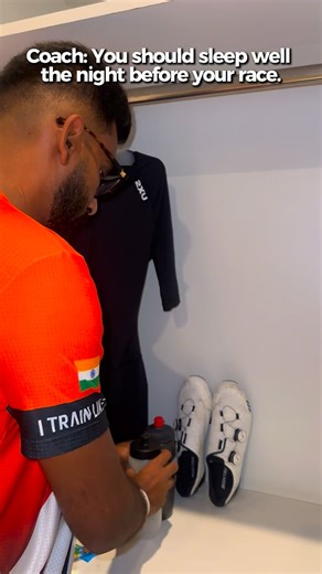Pradeep on Instagram: "It’s like a ritual before any race. Triathletes or runners will relate 😅 #triathlontraining #triathlonjourney #bergmanmysuru Race - @bergman_mysuru Fit - @2xuindia Gels - @univedsports Shoes - @asicsindia HRM & accessories - @garminindia [triathlon training, Bangalore triathlon, Ironman training, triathlete journey, trilife, everyday triathlon training, swimming, biking, running, endurance athlete, endurance training, marathon training, open water swim, pool swim, daily v
