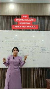 Bu guru ngajarin statistika"Modus Data Tunggal"#guru #statistika #matematika #skampat #fyp