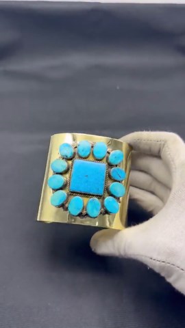 Handmade Turquoise Cuff, Tibetan Silver, Western Cowboy Bracelet - Etsy