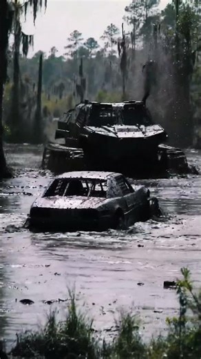 Tank vs. Car: Epic Swamp Mud Battle! 🤯