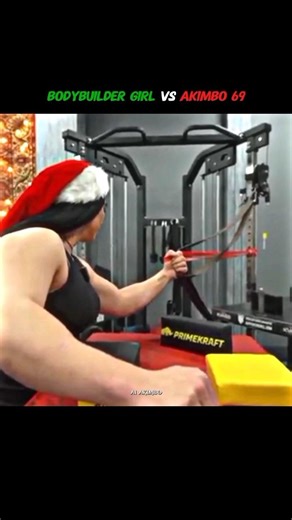 😱AKIMBO 69 VS BODYBUILDER GIRl AMWRESTLING WITH 3 RUBBER BAND🔥 #AKIMBO #ARMWRESTLING