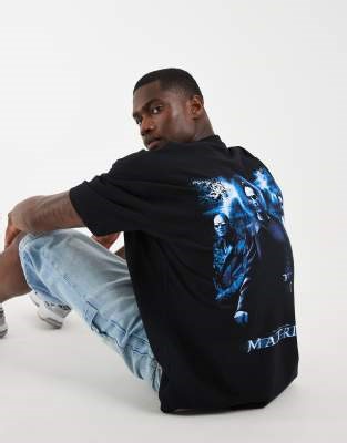ASOS DESIGN oversized t-shirt with the matrix print in Black | ASOS
