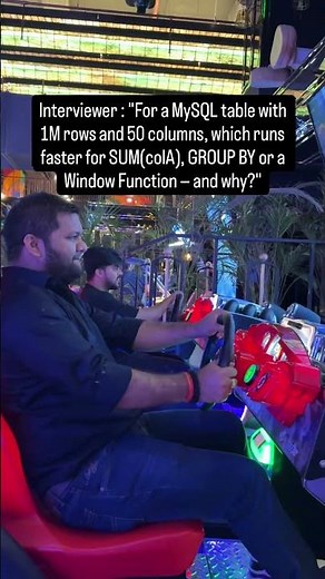 SQL Interview - Group BY vs Window Function For 1M Rows & 50 Columns #shorts #sql #interview