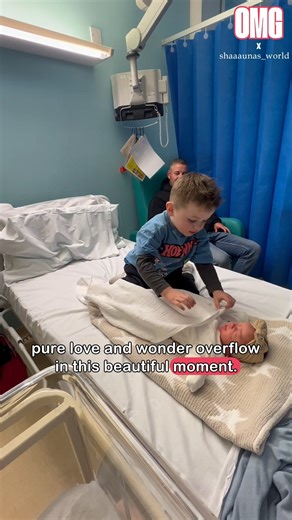 That pure moment when the older brother meets his new sibling! His face lights up with love and wonder. A beautiful start to their forever bond. 🥰 | OMG