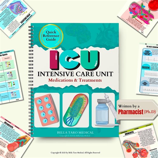 Visual ICU Nurse Study Guide: Critical Care Meds Nurse Book | New ICU Nurse | IV Drips & Infusions | Cardiac Trauma | Nursing Study Guide - Etsy