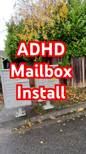 Mailbox install when you have ADhD. #mailbox #usps #fyp #meme #adhd