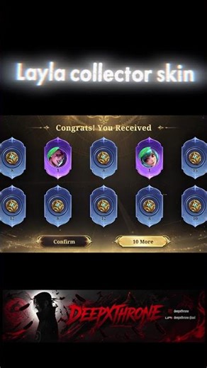 🔥 I FINALLY UNLOCKED LAYLA COLLECTOR SKIN 😱 #mlbb #mobilelegends #moba5v5