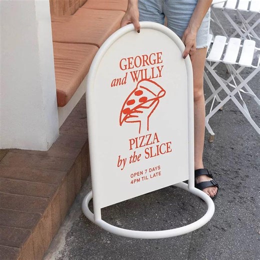 Modern Metal A-frame Sign Board, Outdoor Advertising Stand for Business, Customizable Directional Sign for Restaurant Cafe Store Entrance - Etsy