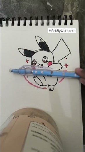 Drawing pikhachu #artbyuttkarsh #pokimon
