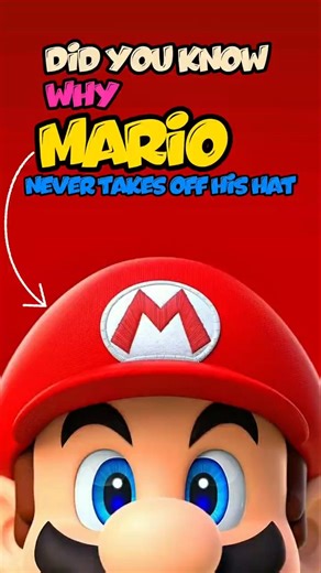 Did you know why Mario never takes off his Hat? #shorts #mario