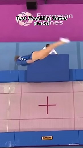 That save knocked her socks off (literally) 😂#gymnastics #save #gymnast #gym #olympics #coach #coaching