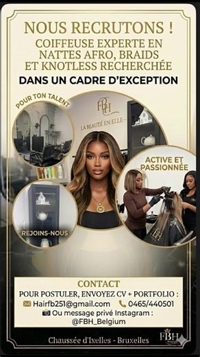 Coiffeuse Ixelles : Rejoignez l'équipe FBH Belgium !