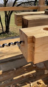 There's nothing more satisfying than a perfect wood connection. Quality woodworking going into our home. | Tick Creek Ranch