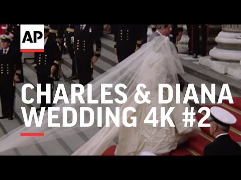 Wedding of Charles & Diana in 4K | Clip 2 | Diana arriving at the Cathedral | 1981