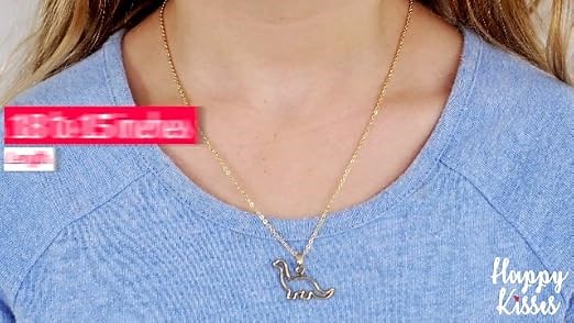 Dinosaur Brontosaurus Necklace, Eobrontosaurus & Apatosaurus