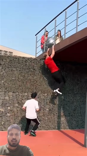 awesome stunt on bridge #stunt #workout #jump