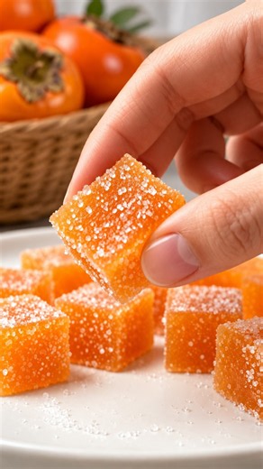 Persimmon Jelly Candy | Easy Homemade Persimmon Gummies #shorts
