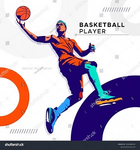 Sports Day Illustration Design Basketball Player Stock Vector (Royalty Free) 2550485331 | Shutterstock