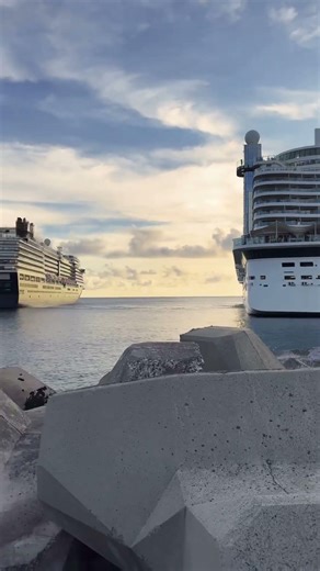 4 Kreuzfahrtschiffe, 1 kleiner Hafen – St. Maarten am Limit! 🚢🚢🚢🚢"
