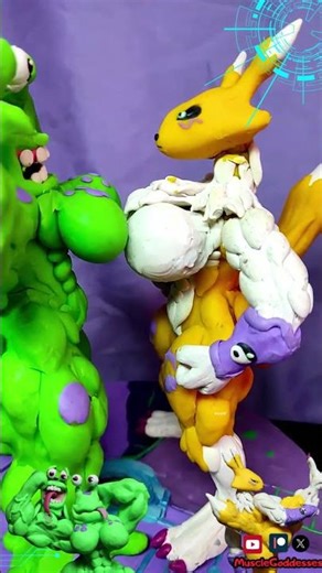 #animeshorts #animeart #digimon #muscle #buff