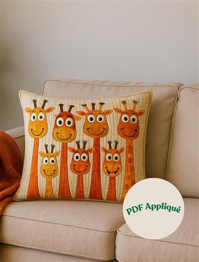 Giraffe Appliqué Pattern • DIY Animal Quilt Block (PDF Pattern A4 Size) - Etsy