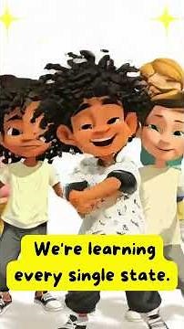 Discover all 50 U.S. states through music, movement, and fun learning! 🇺🇸🎵 #50states #kidlearning