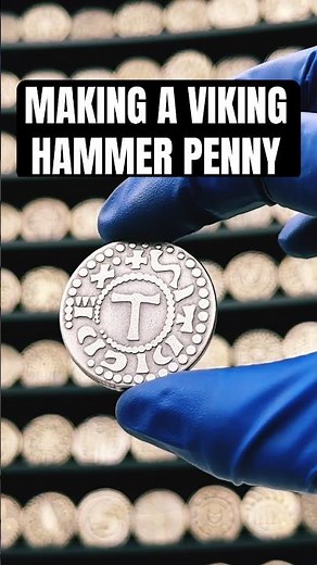 CASTING A VIKING HAMMER PENNY #foundry #experiment #graphitemold #metalworking #silver #bullion