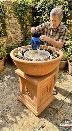 Turn a Simple Pot into a Stunning Garden Fountain ✨💧#garden