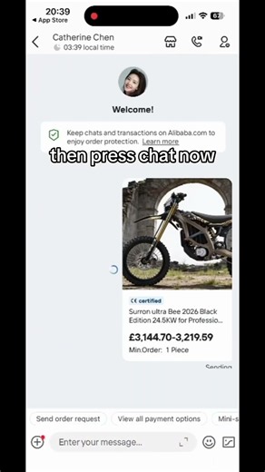 How to order a surron from Alibaba.com 🫡#surron #bikelife #ebike #ultrabee #dirtbike