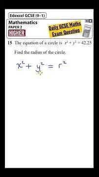 GCSE Maths Higher - Daily Exam Question - Day 34 (Equation of a Circle)