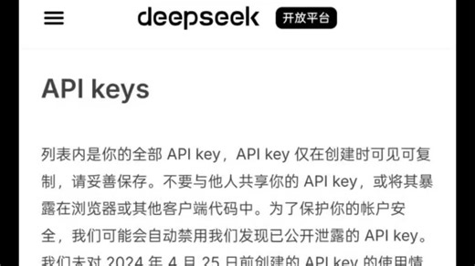DeepSeekAPI注册/使用教学