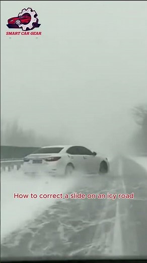 How to correct a slide on an icy road | driving education #WinterDriving #IcyRoads #SafeDriving