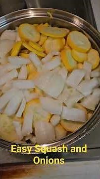Easy squash and onions! #squashandonions, #squash, #onions, #easydishes,