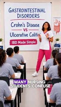 Crohn’s disease VS ulcerative colitis are both IBS's #nursing #healthcare #learning