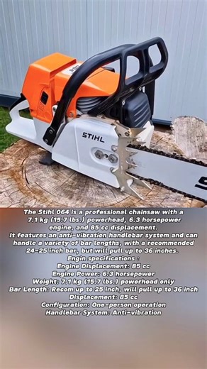 101K views · 989 reactions | The Stihl 064 is a professional chainsaw...
