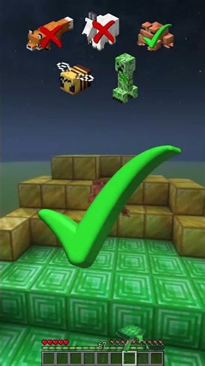 Bedrock Jump Stages vs Minecraft Mobs! #minecraftshorts #minecraft