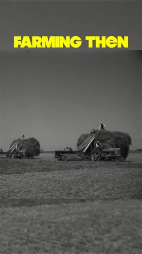Farming Then....And Now. #antiquetractorlife #threshing #hay #haybale #farm #farmer #farmlife #farming #tractor #tractors #agriculture #diesel #dieselpower #gasengine #gasoline #cultivation #raking #harvesttime #harvesting #harvest made using public domain/royalty free footage | Antique Tractor Life