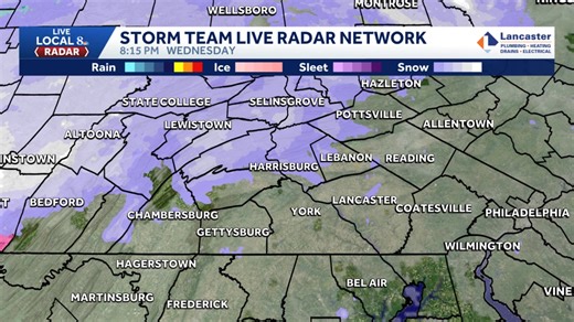9:15 PM - LIGHT SNOW FALLING Good evening! We are seeing some light snow falling in parts of the Susquehanna Valley during the final hours of 2025. Locations along and northwest of I-81 can expect to continue seeing on & off periods of light snow and flurries over the next few hours. We are still monitoring the potential for snow squalls after midnight as those out celebrating the New Year head home. #PAwx https://www.wgal.com/weather | WGAL News 8 Storm Team