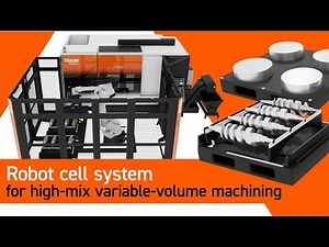 Industrial robot cell with simple teaching-less operation “Ez LOADER 125i”